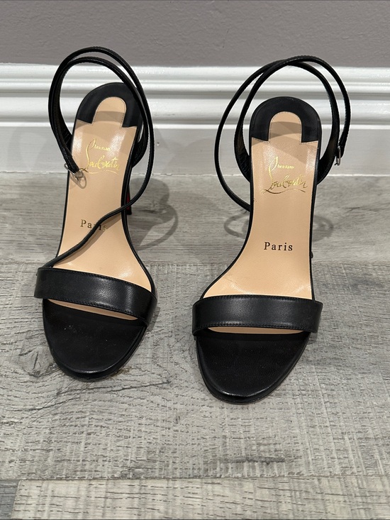 Christian Louboutin Shoes - Christian Louboutin Black Strappy Leather Heels